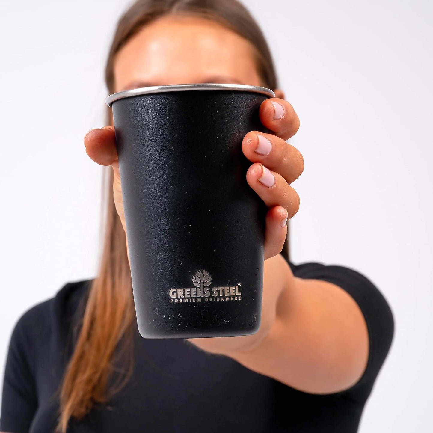 Stainless Steel Cups 10oz Tumbler (4 Pack) - Premium Metal Drinking Glasses | Stackable Durable Cup (10 oz)