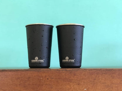 Stainless Steel Cups 10oz Tumbler (4 Pack) - Premium Metal Drinking Glasses | Stackable Durable Cup (10 oz)