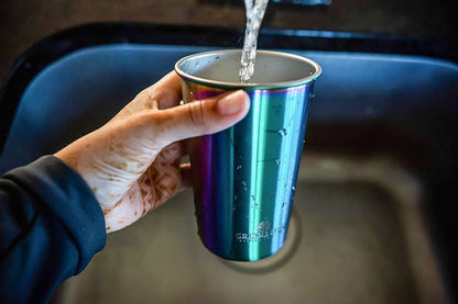Stainless Steel Cups 10oz Tumbler (4 Pack) - Premium Metal Drinking Glasses | Stackable Durable Cup (10 oz)