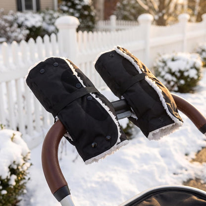 2pcs Winter Stroller Gloves, Warm Thick Windproof Universal Cover