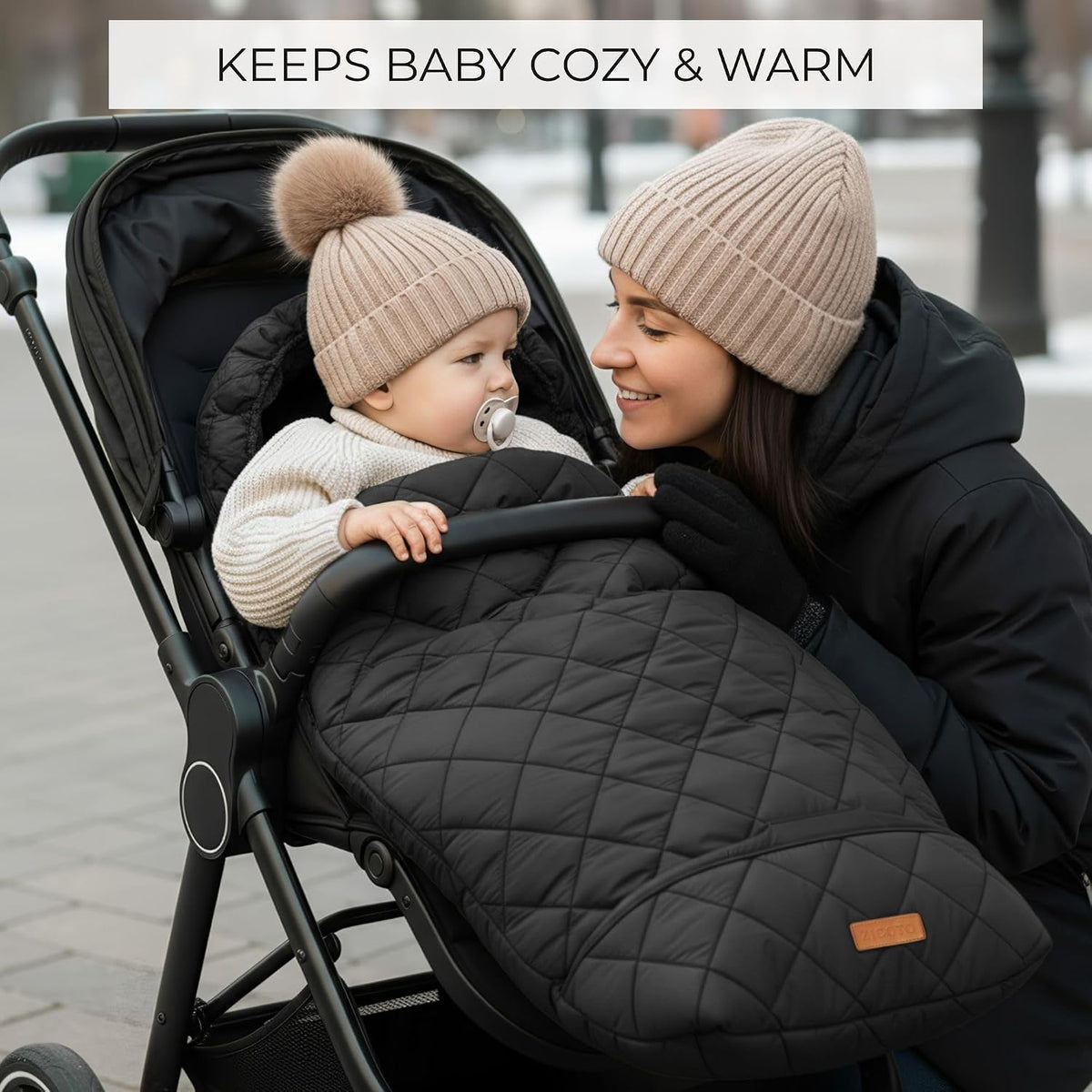 Warm and Cozy Winter Stroller Cover for Baby - Waterproof Bunting Bag