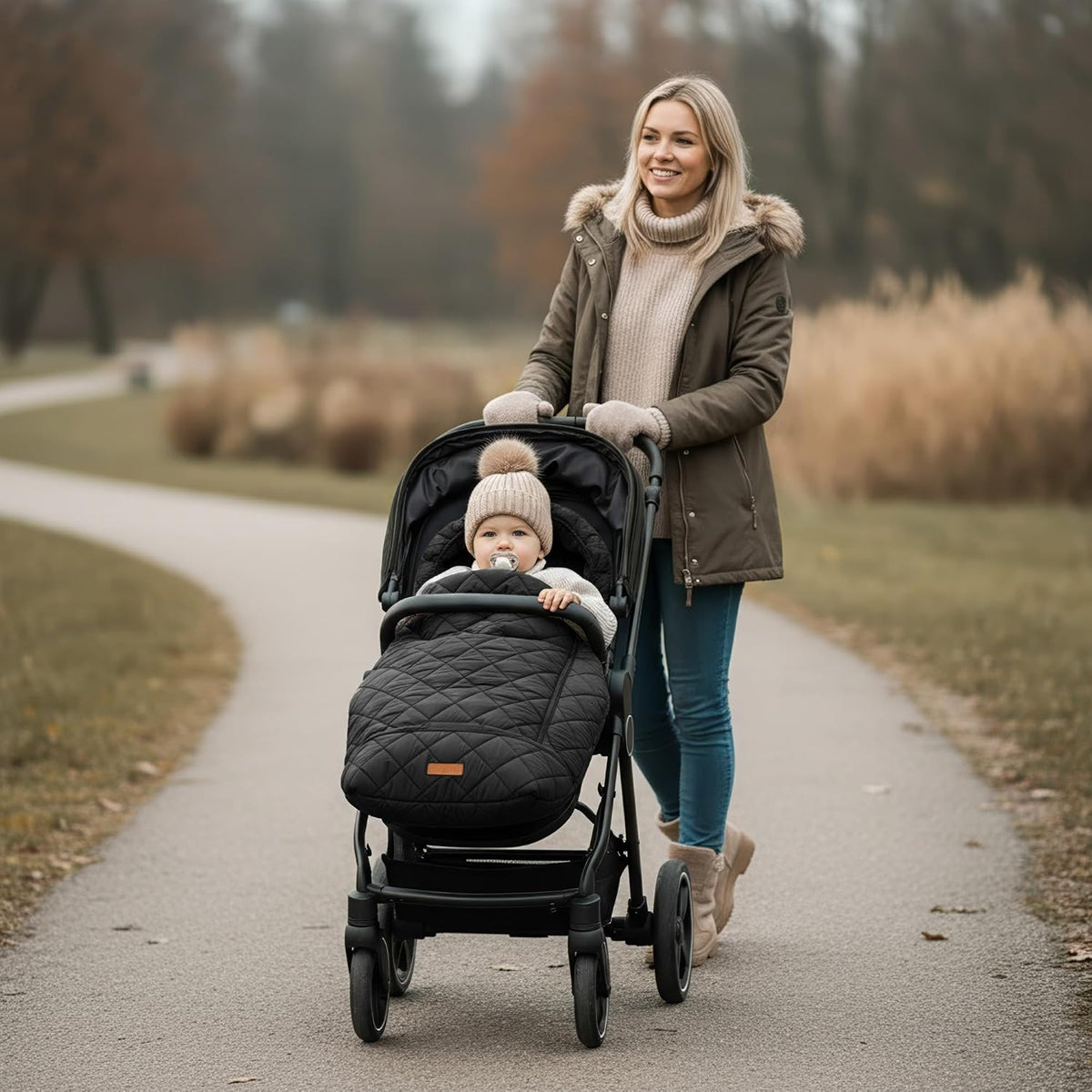 Warm and Cozy Winter Stroller Cover for Baby - Waterproof Bunting Bag