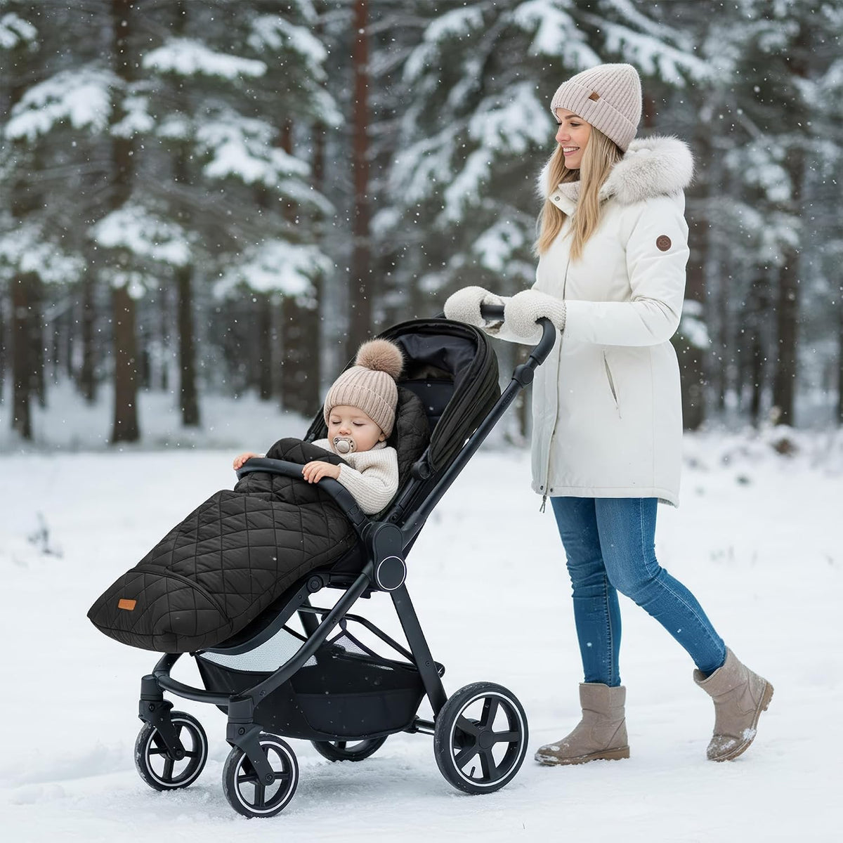 Warm and Cozy Winter Stroller Cover for Baby - Waterproof Bunting Bag