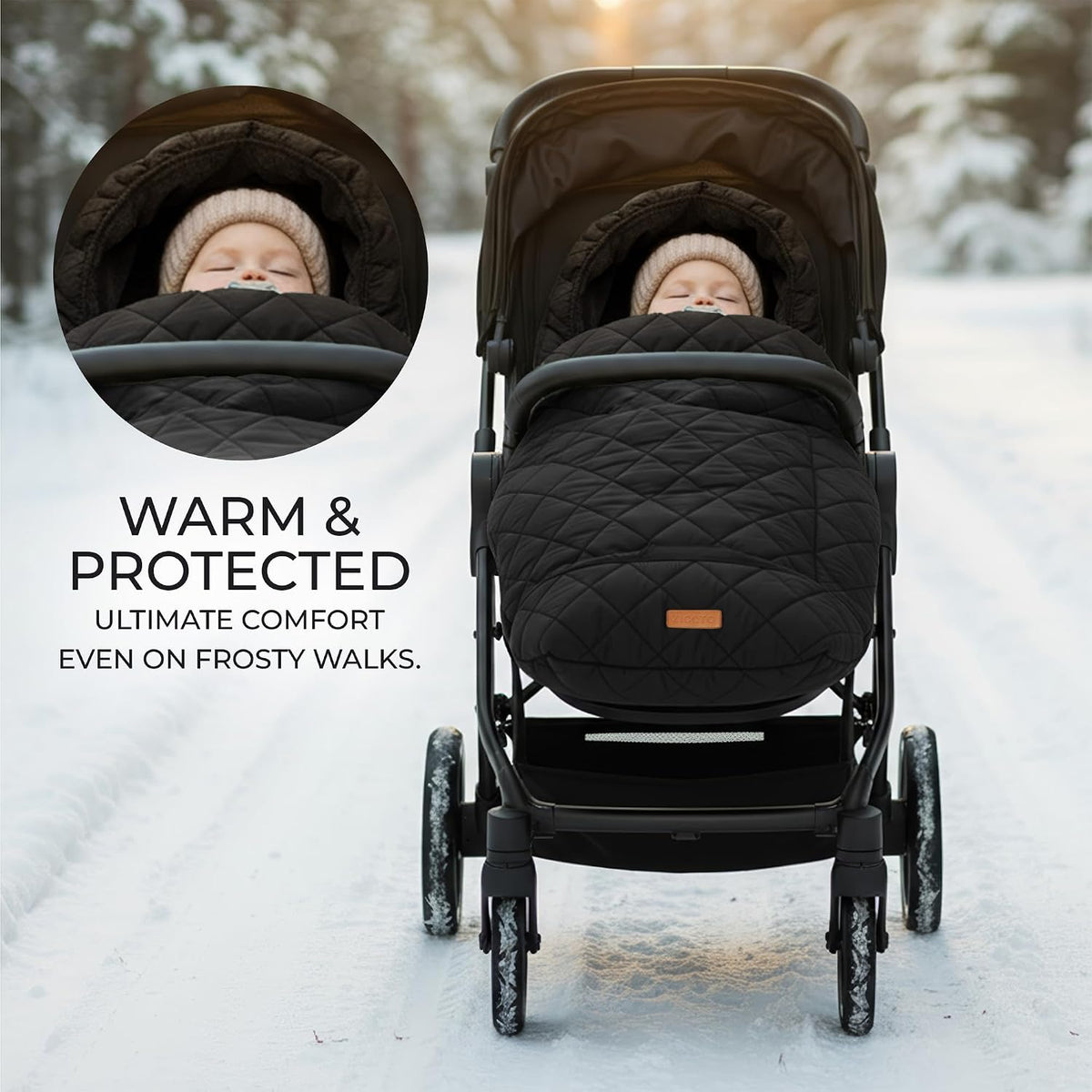 Warm and Cozy Winter Stroller Cover for Baby - Waterproof Bunting Bag