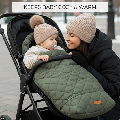 Warm and Cozy Winter Stroller Cover for Baby - Waterproof Bunting Bag