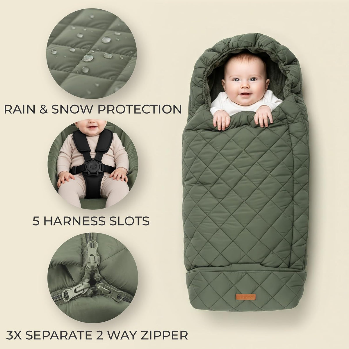 Warm and Cozy Winter Stroller Cover for Baby - Waterproof Bunting Bag