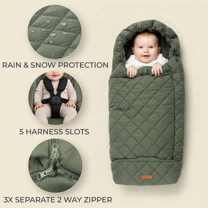 Warm and Cozy Winter Stroller Cover for Baby - Waterproof Bunting Bag