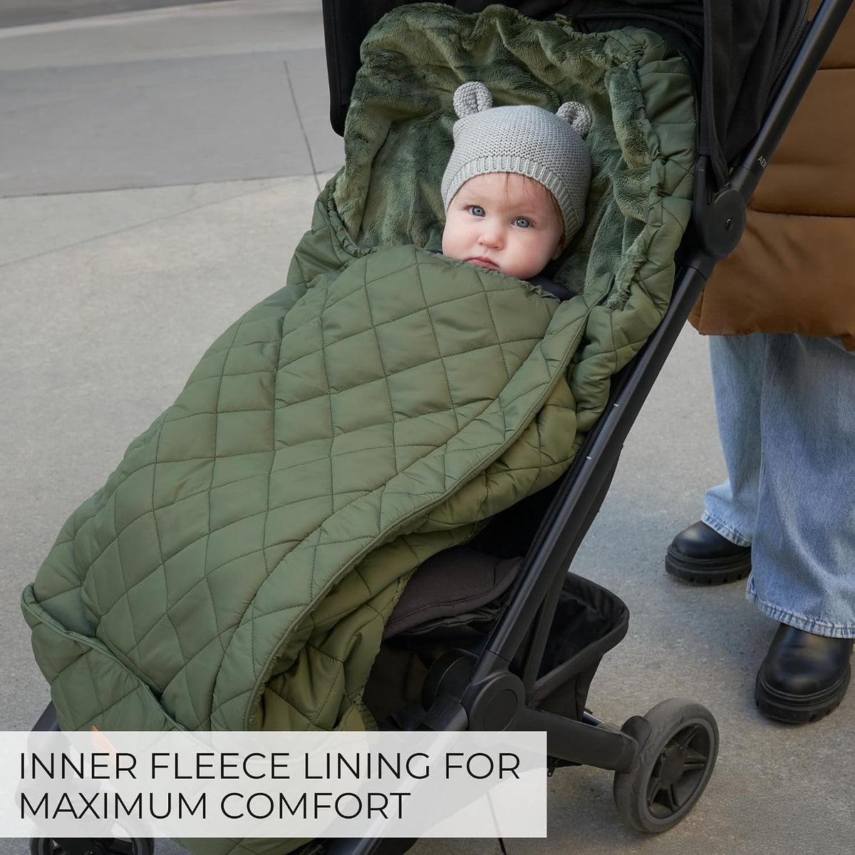 Warm and Cozy Winter Stroller Cover for Baby - Waterproof Bunting Bag