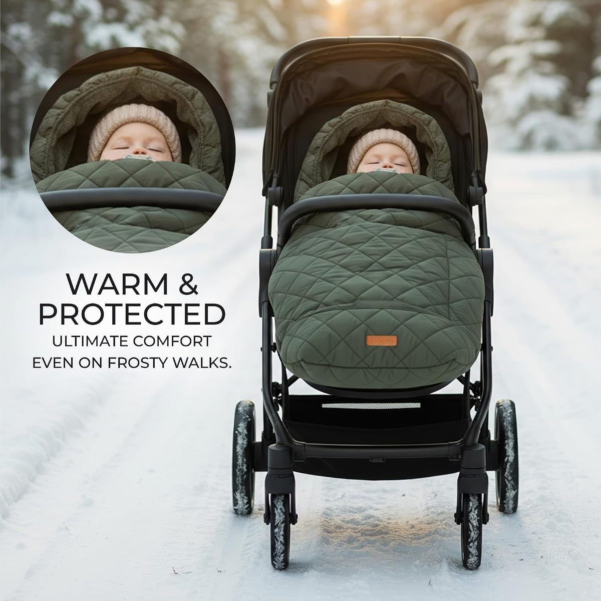 Warm and Cozy Winter Stroller Cover for Baby - Waterproof Bunting Bag