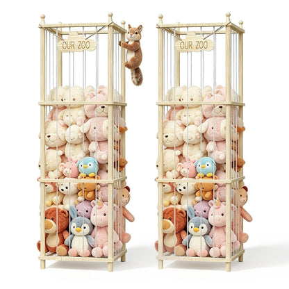 Stuffed Animal Storage, 54" Toy Organizer Tower, Anti-Tip Design