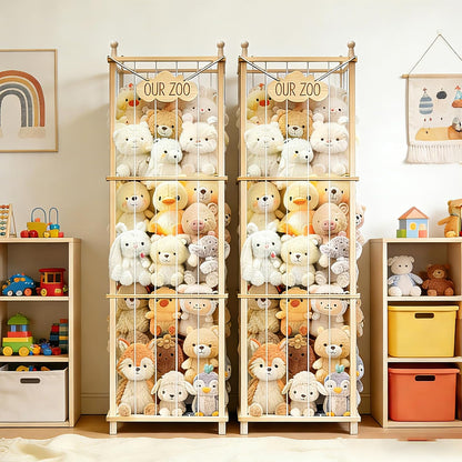 Stuffed Animal Storage, 54" Toy Organizer Tower, Anti-Tip Design