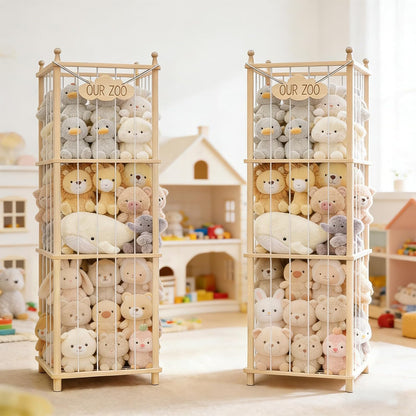 Stuffed Animal Storage, 54" Toy Organizer Tower, Anti-Tip Design