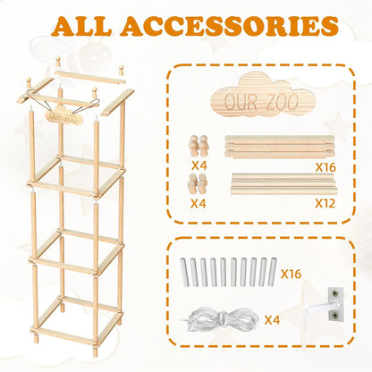 Stuffed Animal Storage, 54" Toy Organizer Tower, Anti-Tip Design