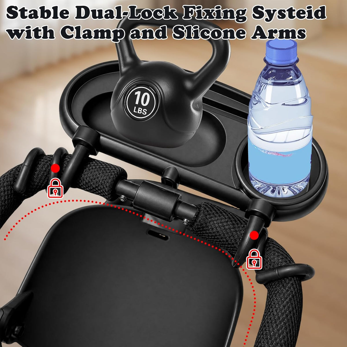 Universal Stroller Snack Tray Compatible with Nuna、Mockingbird,Detachable Tray Snack for Stroller, Essentials Stroller Accessories