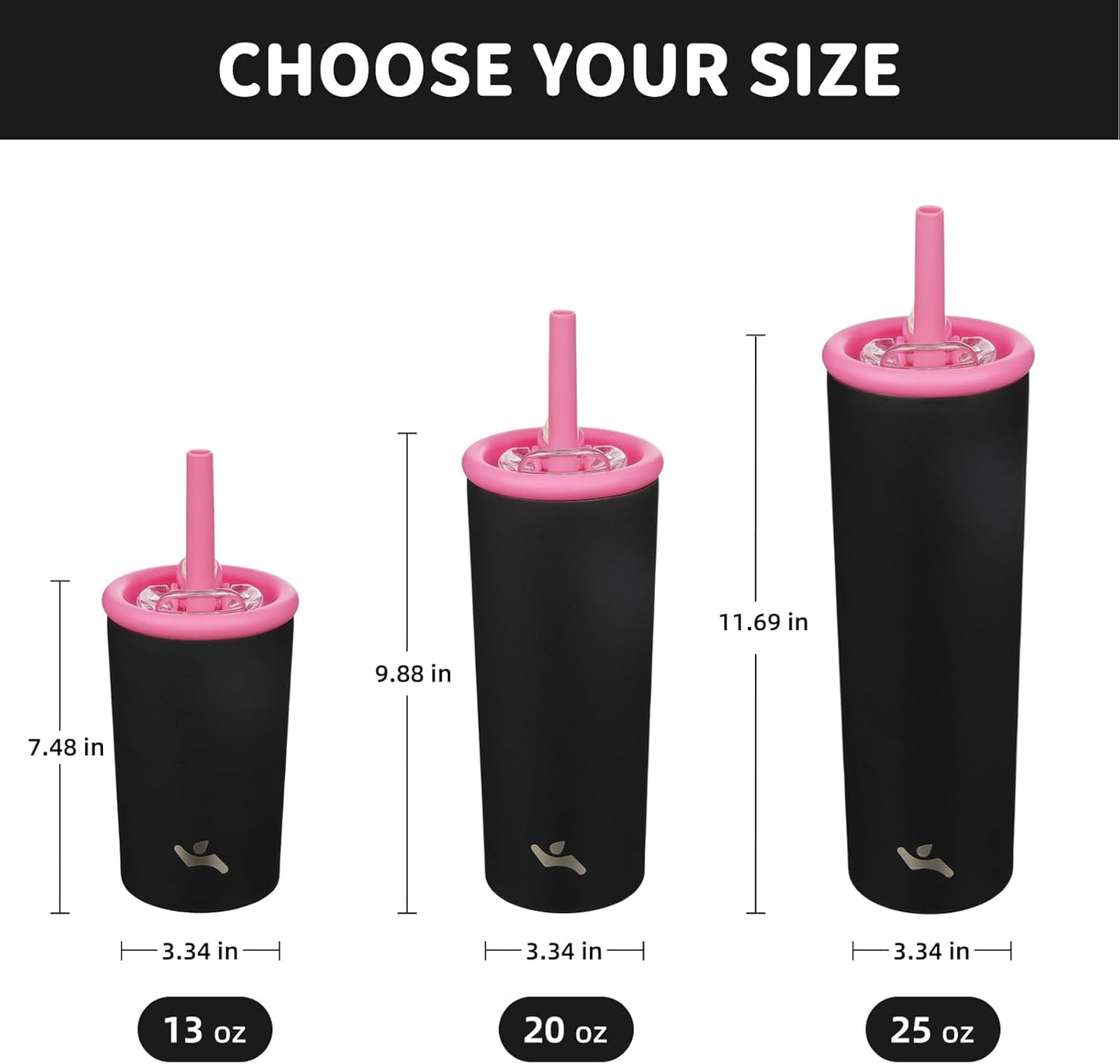 20 oz Insulated Stainless Steel Water Bottle for Coffee & Water | BPA-free, leak-proof reusable bottle with straw lid for coffee, iced drinks, office, travel & daily hydration