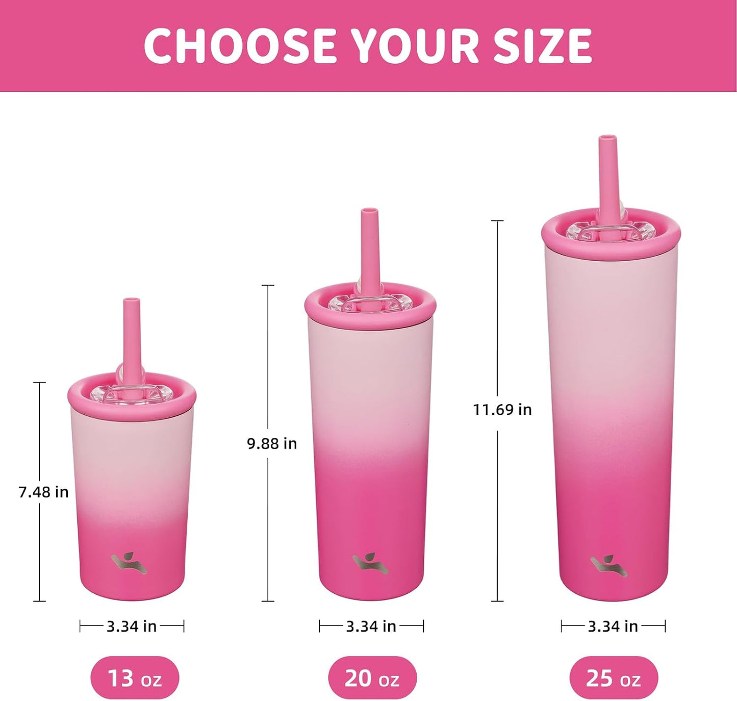 20 oz Insulated Stainless Steel Water Bottle for Coffee & Water | BPA-free, leak-proof reusable bottle with straw lid for coffee, iced drinks, office, travel & daily hydration