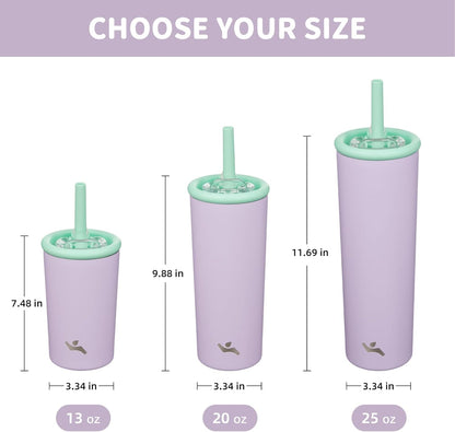 20 oz Insulated Stainless Steel Water Bottle for Coffee & Water | BPA-free, leak-proof reusable bottle with straw lid for coffee, iced drinks, office, travel & daily hydration