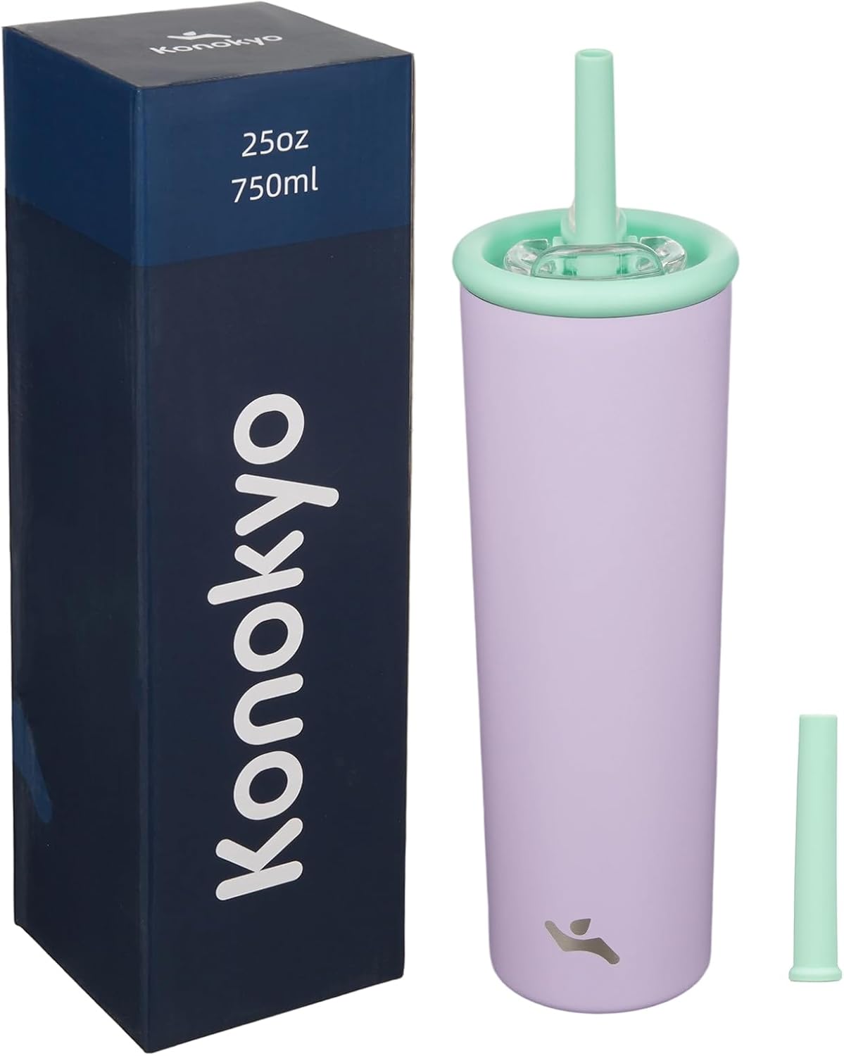 20 oz Insulated Stainless Steel Water Bottle for Coffee & Water | BPA-free, leak-proof reusable bottle with straw lid for coffee, iced drinks, office, travel & daily hydration
