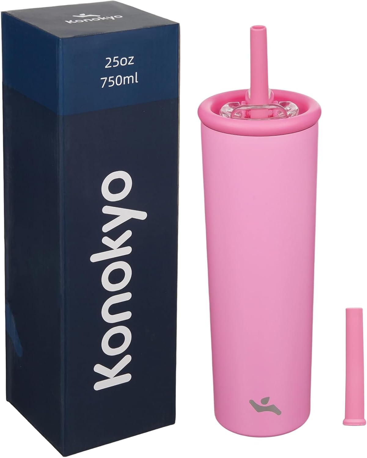 20 oz Insulated Stainless Steel Water Bottle for Coffee & Water | BPA-free, leak-proof reusable bottle with straw lid for coffee, iced drinks, office, travel & daily hydration
