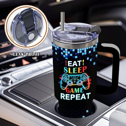 Wolf Tumbler 40oz, Insulated Wolf Cup Gifts for Man | Wolves Tumbler with Pine Trees Leakproof, Animal Print Water Bottle for Dad, Fathers Day Ideal Gifts for Wolf Lovers, 1 Pack