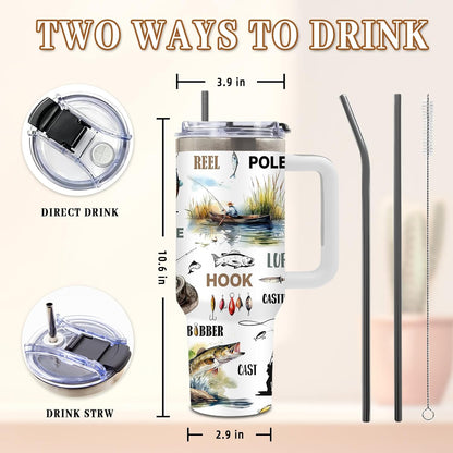 Wolf Tumbler 40oz, Insulated Wolf Cup Gifts for Man | Wolves Tumbler with Pine Trees Leakproof, Animal Print Water Bottle for Dad, Fathers Day Ideal Gifts for Wolf Lovers, 1 Pack