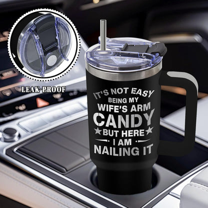Wolf Tumbler 40oz, Insulated Wolf Cup Gifts for Man | Wolves Tumbler with Pine Trees Leakproof, Animal Print Water Bottle for Dad, Fathers Day Ideal Gifts for Wolf Lovers, 1 Pack