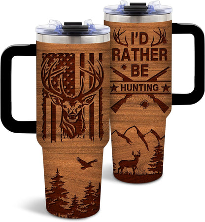 Wolf Tumbler 40oz, Insulated Wolf Cup Gifts for Man | Wolves Tumbler with Pine Trees Leakproof, Animal Print Water Bottle for Dad, Fathers Day Ideal Gifts for Wolf Lovers, 1 Pack