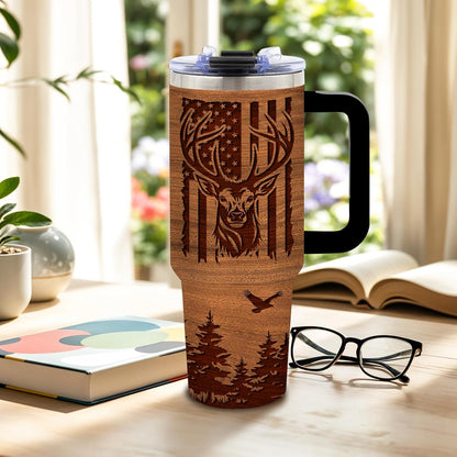 Wolf Tumbler 40oz, Insulated Wolf Cup Gifts for Man | Wolves Tumbler with Pine Trees Leakproof, Animal Print Water Bottle for Dad, Fathers Day Ideal Gifts for Wolf Lovers, 1 Pack