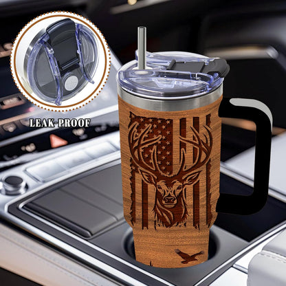 Wolf Tumbler 40oz, Insulated Wolf Cup Gifts for Man | Wolves Tumbler with Pine Trees Leakproof, Animal Print Water Bottle for Dad, Fathers Day Ideal Gifts for Wolf Lovers, 1 Pack