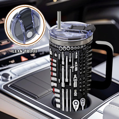 Wolf Tumbler 40oz, Insulated Wolf Cup Gifts for Man | Wolves Tumbler with Pine Trees Leakproof, Animal Print Water Bottle for Dad, Fathers Day Ideal Gifts for Wolf Lovers, 1 Pack