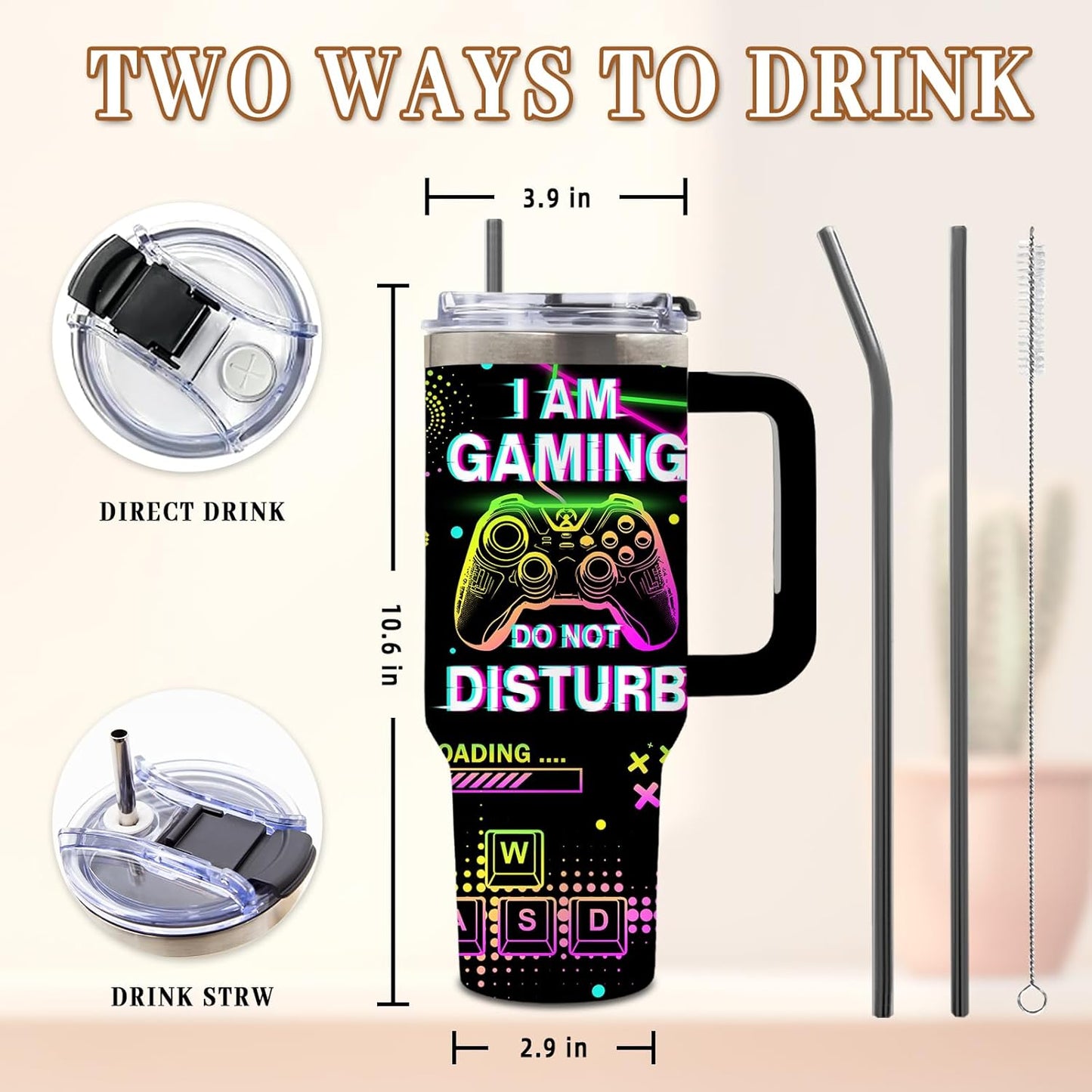 Wolf Tumbler 40oz, Insulated Wolf Cup Gifts for Man | Wolves Tumbler with Pine Trees Leakproof, Animal Print Water Bottle for Dad, Fathers Day Ideal Gifts for Wolf Lovers, 1 Pack