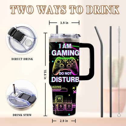 Wolf Tumbler 40oz, Insulated Wolf Cup Gifts for Man | Wolves Tumbler with Pine Trees Leakproof, Animal Print Water Bottle for Dad, Fathers Day Ideal Gifts for Wolf Lovers, 1 Pack