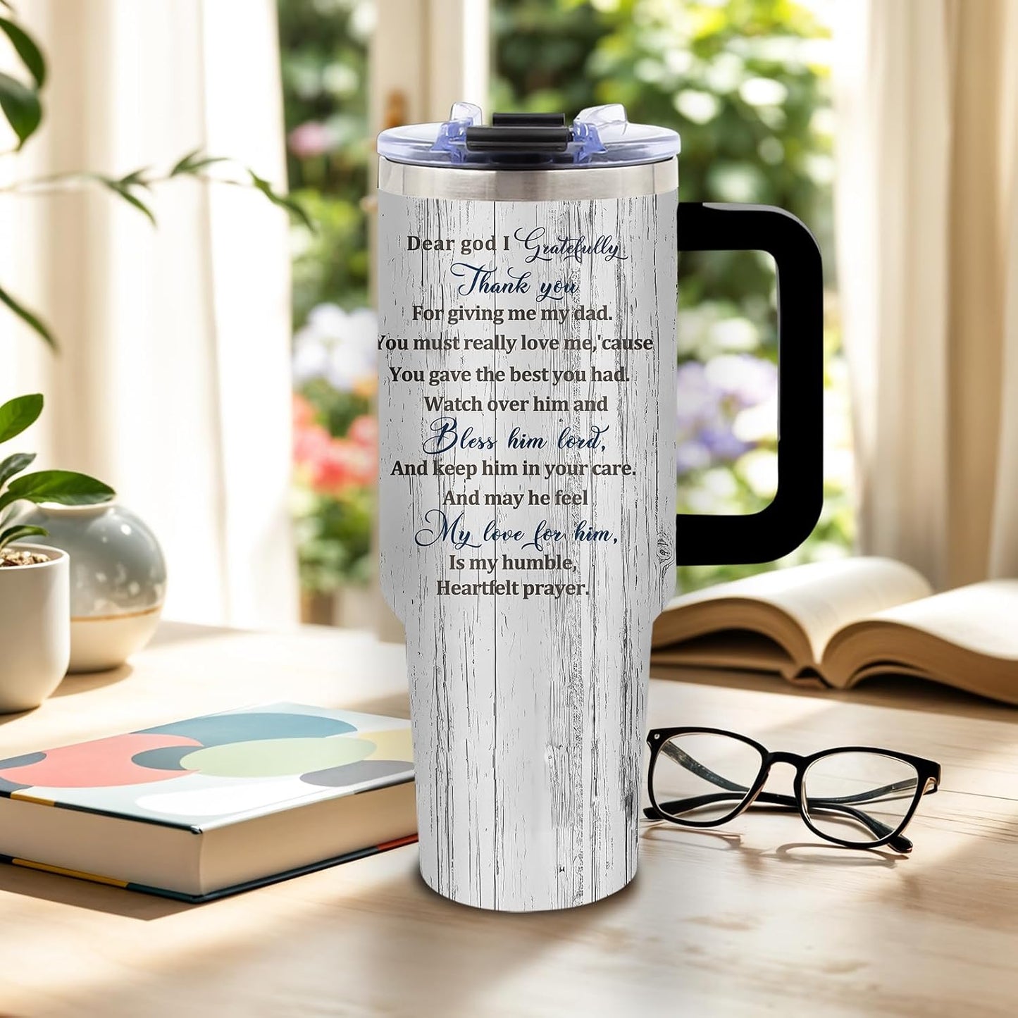 Wolf Tumbler 40oz, Insulated Wolf Cup Gifts for Man | Wolves Tumbler with Pine Trees Leakproof, Animal Print Water Bottle for Dad, Fathers Day Ideal Gifts for Wolf Lovers, 1 Pack