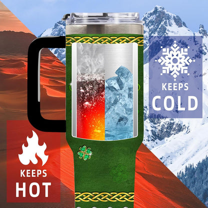 Wolf Tumbler 40oz, Insulated Wolf Cup Gifts for Man | Wolves Tumbler with Pine Trees Leakproof, Animal Print Water Bottle for Dad, Fathers Day Ideal Gifts for Wolf Lovers, 1 Pack