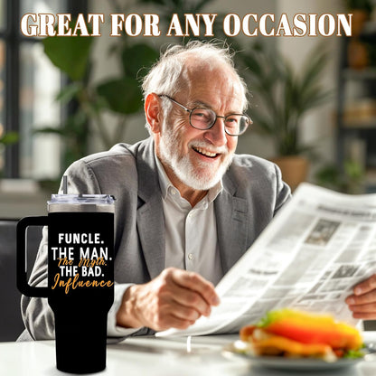 Wolf Tumbler 40oz, Insulated Wolf Cup Gifts for Man | Wolves Tumbler with Pine Trees Leakproof, Animal Print Water Bottle for Dad, Fathers Day Ideal Gifts for Wolf Lovers, 1 Pack