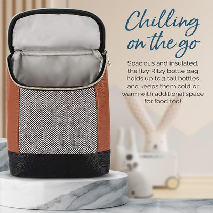 Insulated Bottle Bag, Holds 3 Baby Milk Bottles (Milk & Honey)