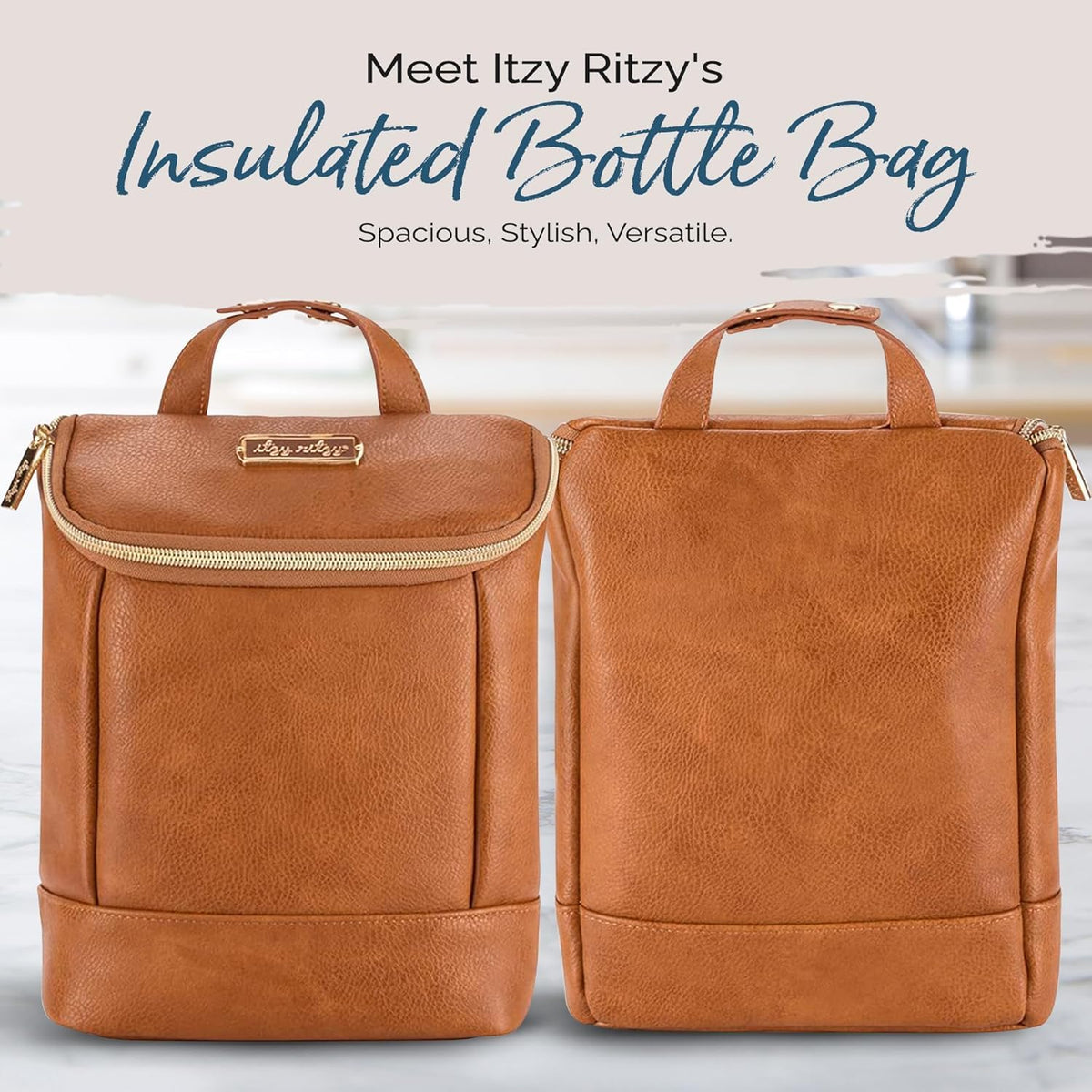 Insulated Bottle Bag, Holds 3 Baby Milk Bottles (Milk & Honey)