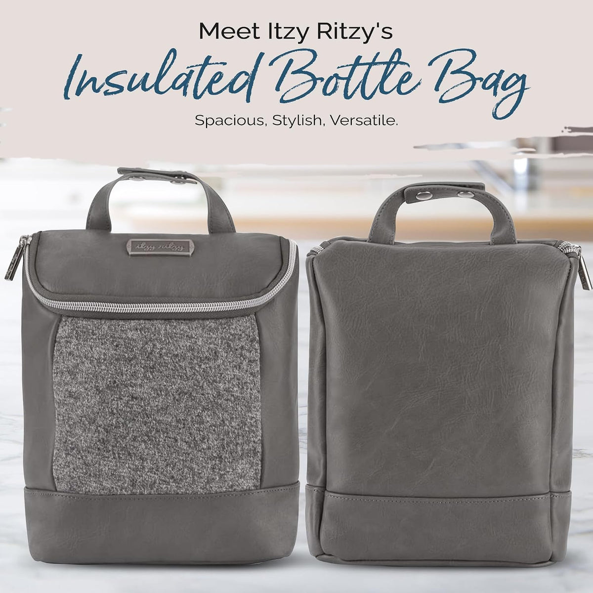 Insulated Bottle Bag, Holds 3 Baby Milk Bottles (Milk & Honey)