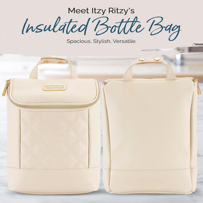 Insulated Bottle Bag, Holds 3 Baby Milk Bottles (Milk & Honey)