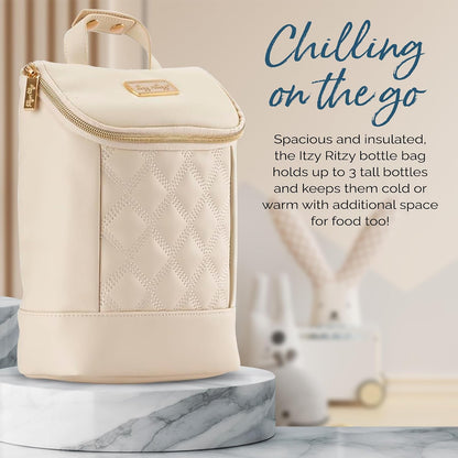 Insulated Bottle Bag, Holds 3 Baby Milk Bottles (Milk & Honey)