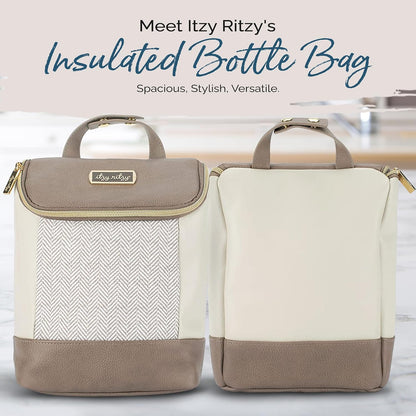Insulated Bottle Bag, Holds 3 Baby Milk Bottles (Milk & Honey)