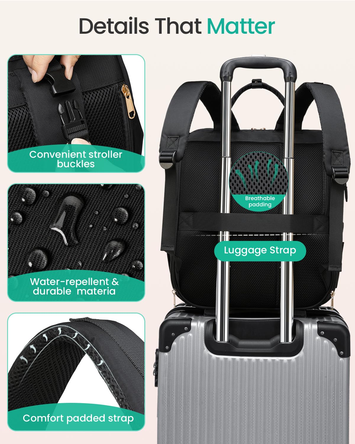 Extra Large Breast Pump Bag & Insulated Cooler, Dual-Deck Design