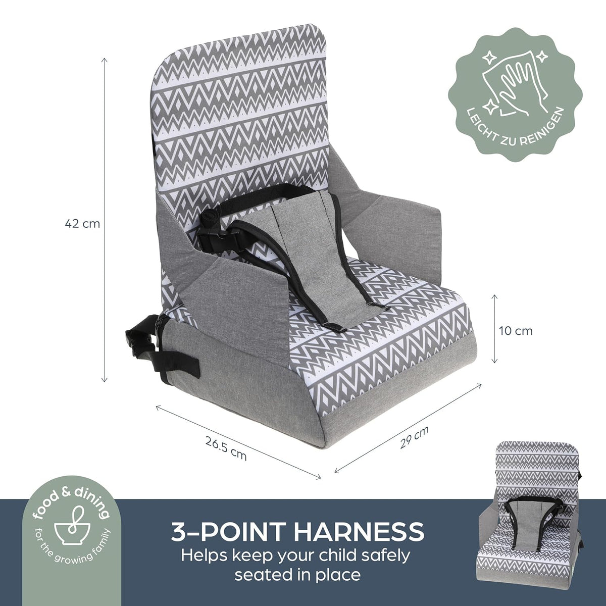 Dining Booster Seat - Portable High Chair for Dining Table