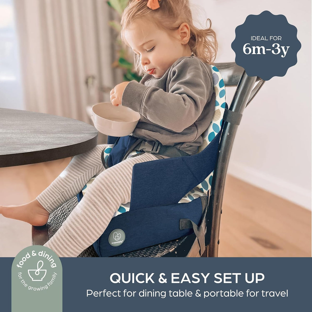 Dining Booster Seat - Portable High Chair for Dining Table