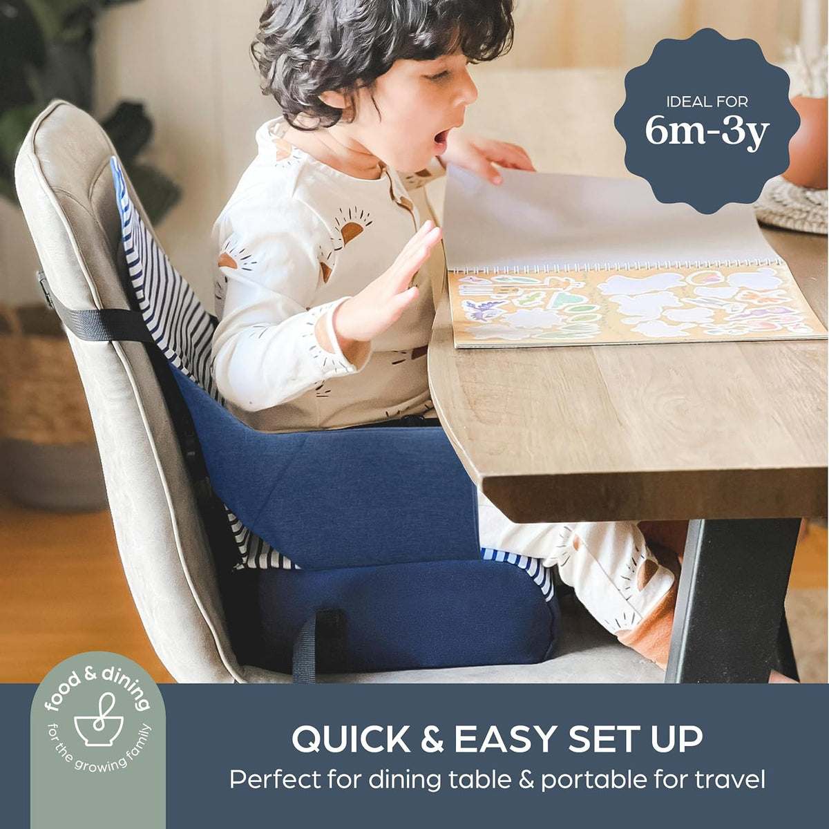 Dining Booster Seat - Portable High Chair for Dining Table