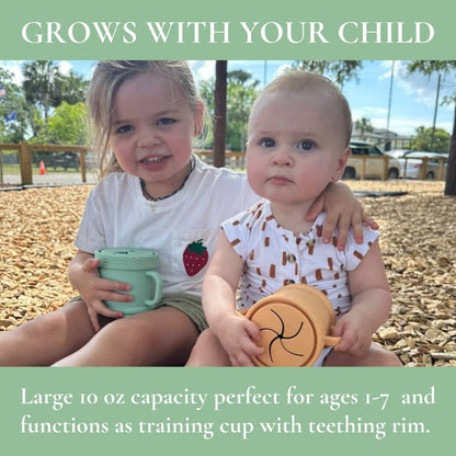 Spill Proof Silicone Toddler Snack Cup, 10 oz - Blue