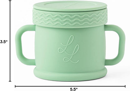 Spill Proof Silicone Toddler Snack Cup, 10 oz - Blue