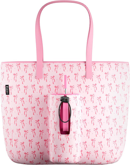 15L Womens Utility Tote Bag with Zipper for 40 oz Tumbler with Handle | Water Bottle Carrier Holder for Ladies Girls, 40 oz Tumbler Accessories for Travel Sports Gym Work Yoga, Straw Storage