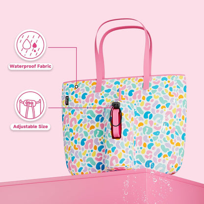 15L Womens Utility Tote Bag with Zipper for 40 oz Tumbler with Handle | Water Bottle Carrier Holder for Ladies Girls, 40 oz Tumbler Accessories for Travel Sports Gym Work Yoga, Straw Storage