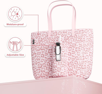 15L Womens Utility Tote Bag with Zipper for 40 oz Tumbler with Handle | Water Bottle Carrier Holder for Ladies Girls, 40 oz Tumbler Accessories for Travel Sports Gym Work Yoga, Straw Storage